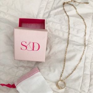 Stella & Dot signet ring necklace
